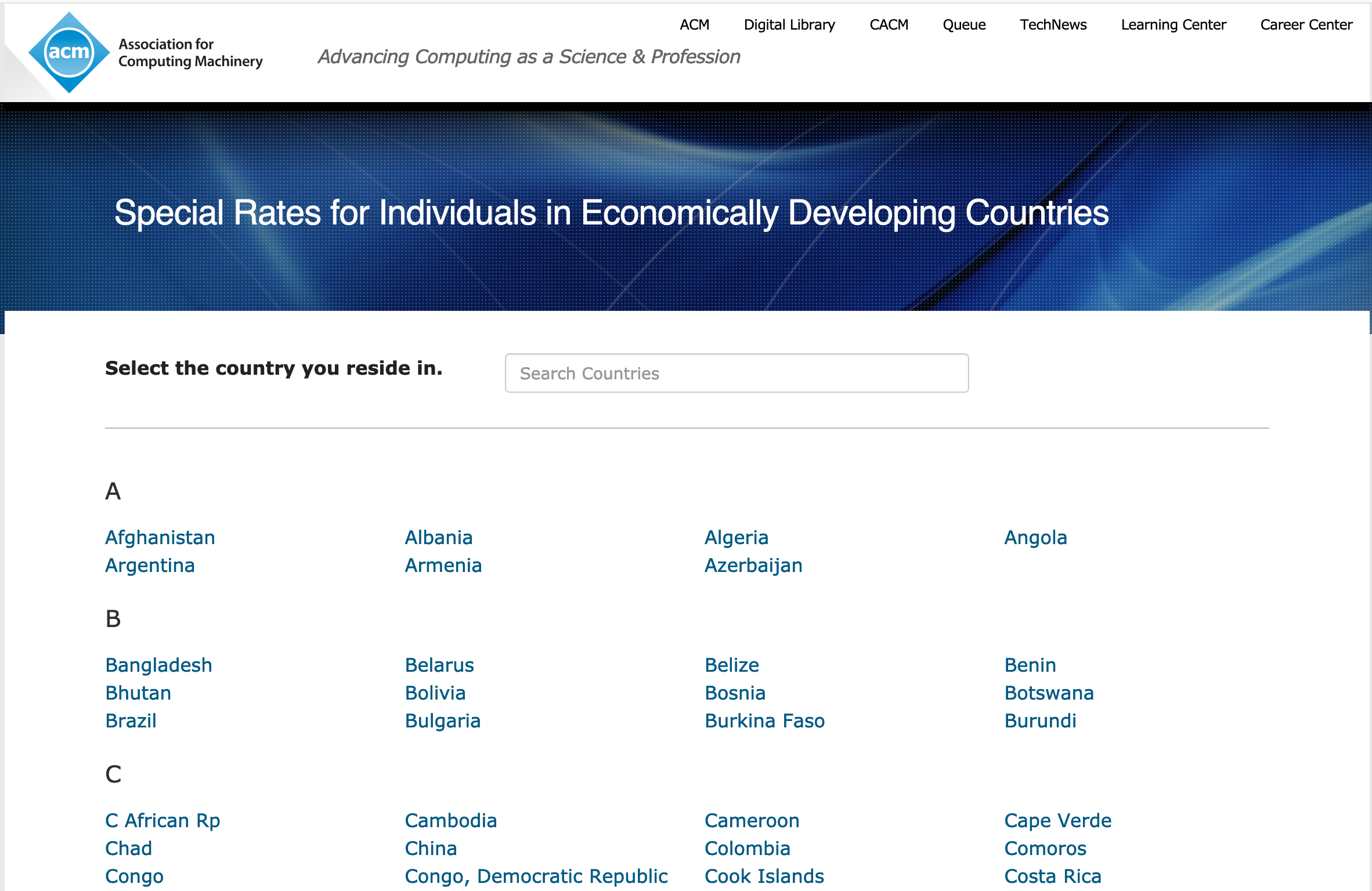 Economically developing country list
